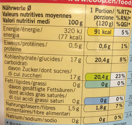 Compote de pommes - Nutrition facts - fr