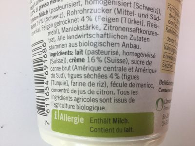 Jogurt à la grecque figue - Bio - Ingredienti - fr