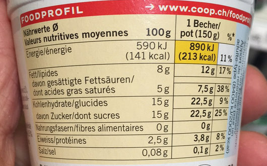 Jogurt à La Grecque au miel - Valori nutrizionali - fr