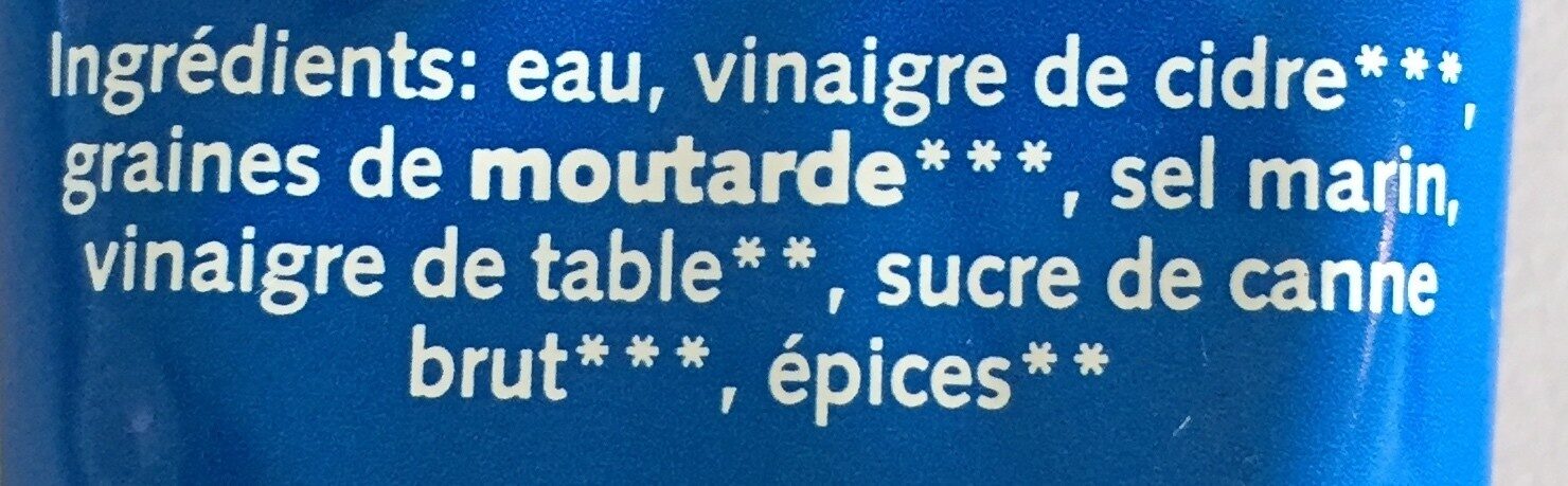 Moutarde fine - Ingredients - fr