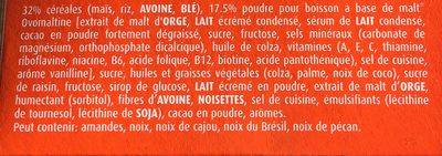 Crisp muesli snack - Ingredienti - fr