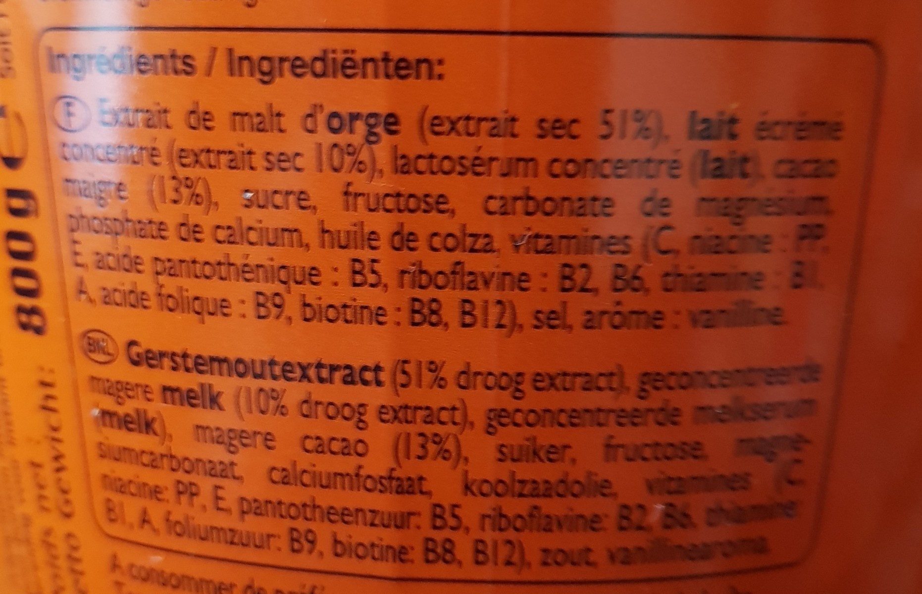 Ovomaltine - Ingredienti - fr