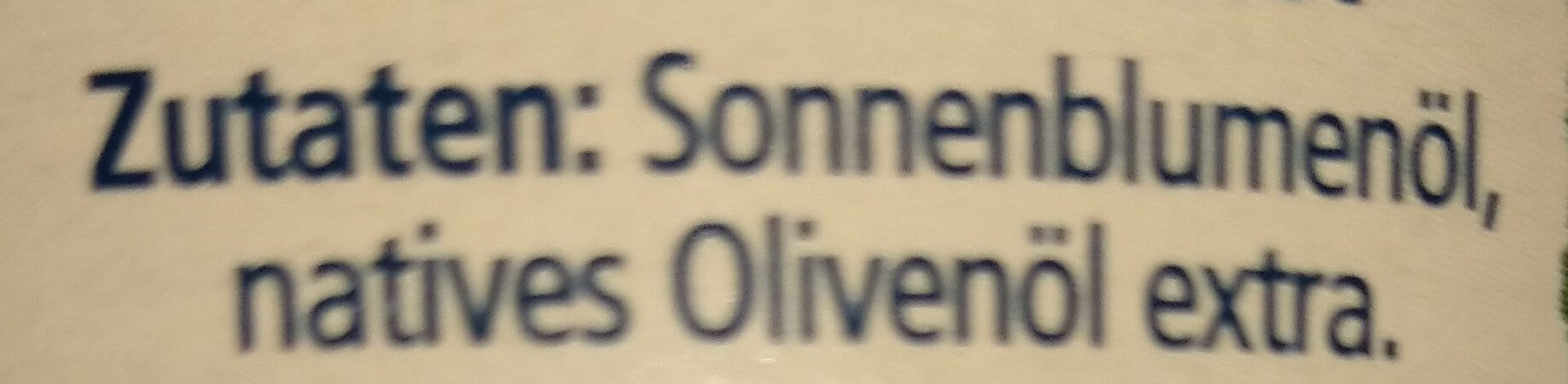Thomy Sonne + Olivenöl - Zutaten