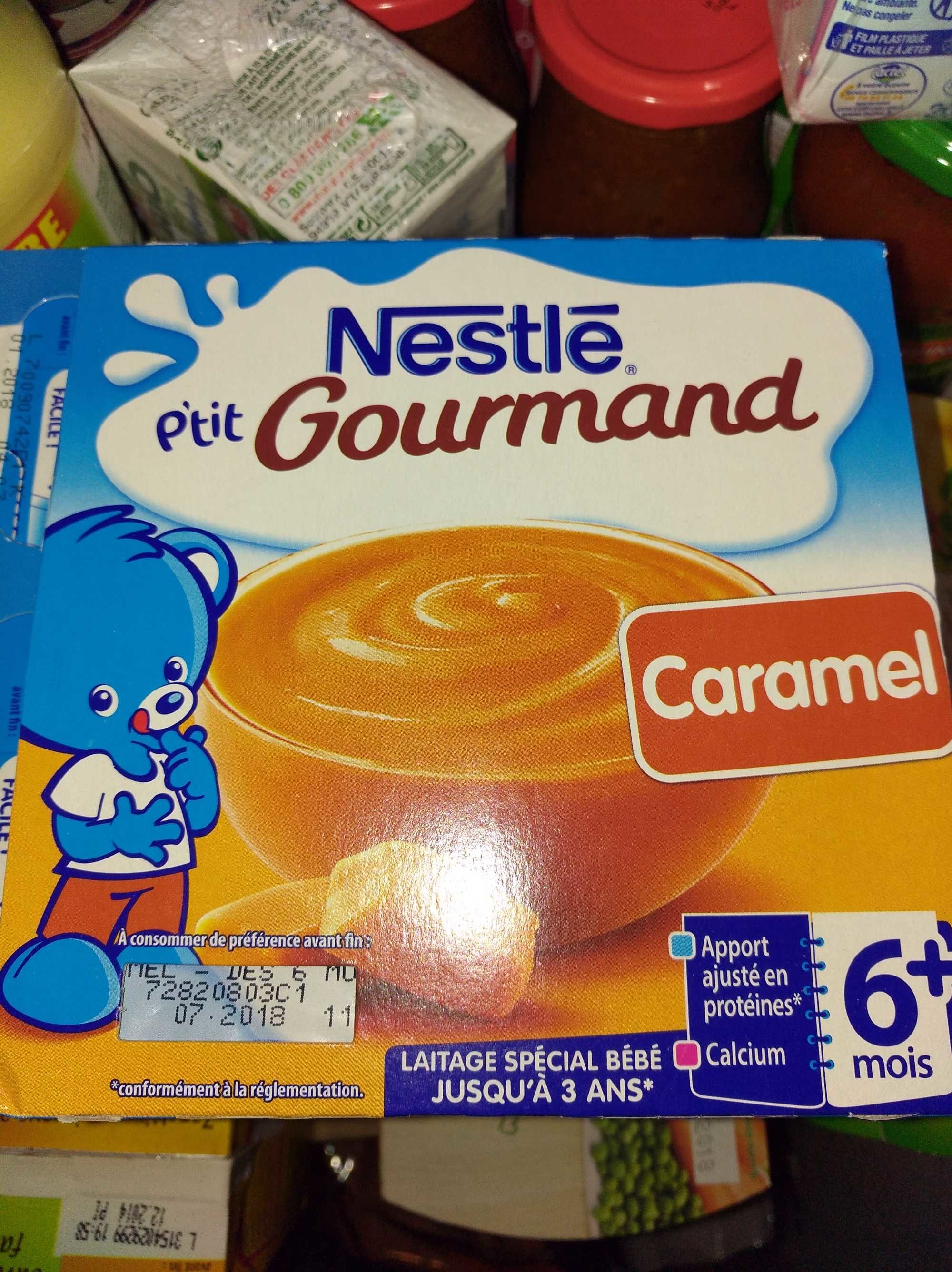 NESTLE P'TIT GOURMAND Caramel - 4 x 100g - Dès 6 mois - Ingrédients