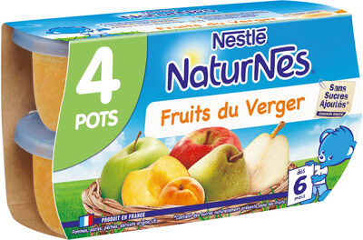 NESTLE NATURNES Purée bébé Fruits du Verger -4x130g -Dès 6 mois - Producto - fr