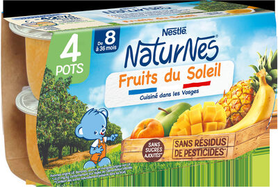 NESTLE NATURNES Purée bébé Fruits du soleil -4x130g -Dès 8 mois - Prodotto - fr