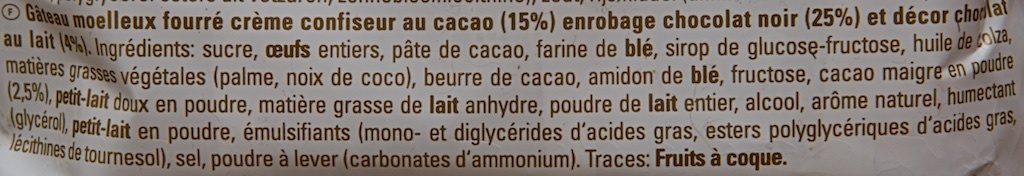 Yes Cacao - Ingredients - fr