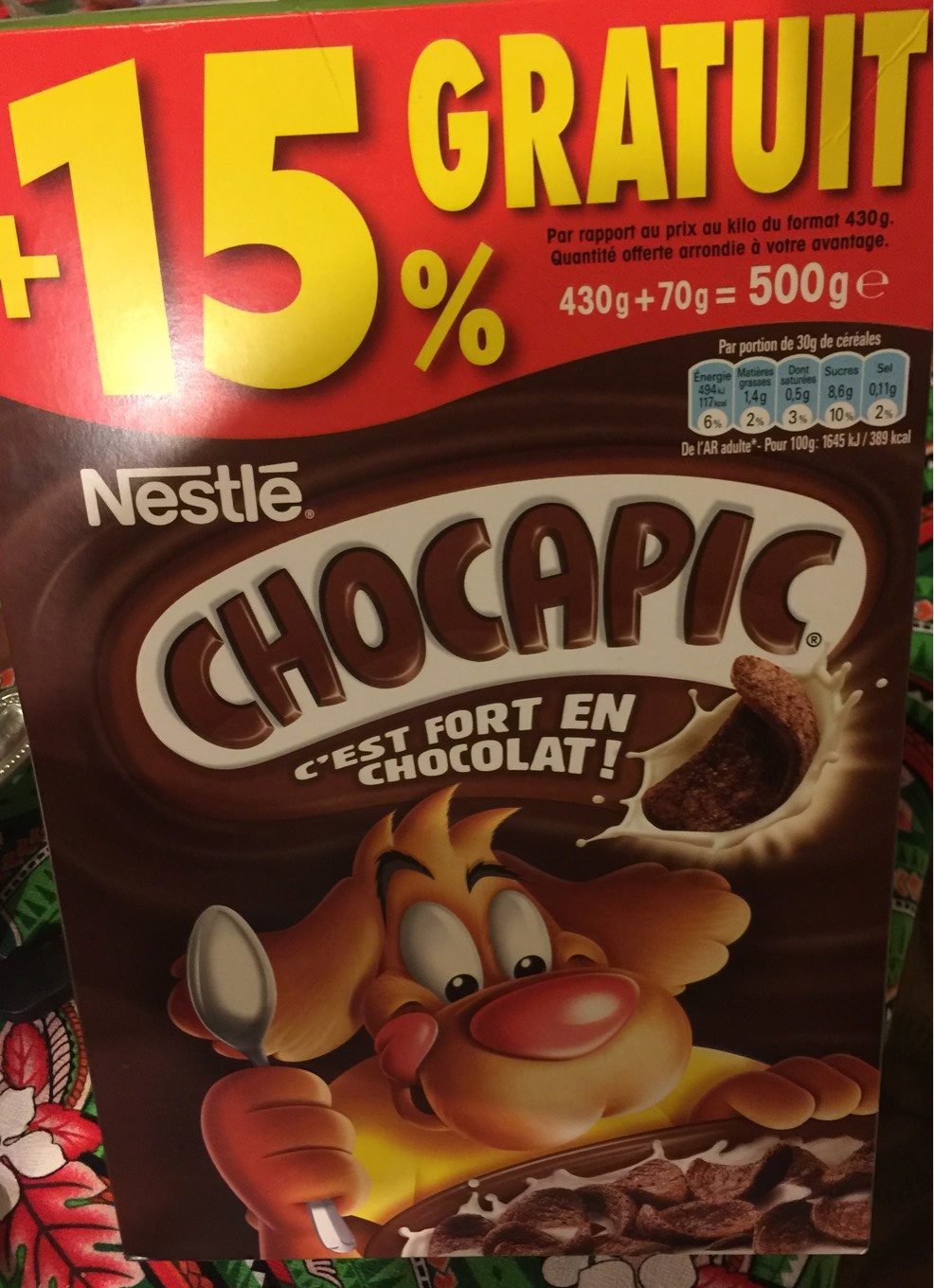 Chocapic, 500 Grammes Dont 70 Gratuits, Marque Nestlé - Product - fr