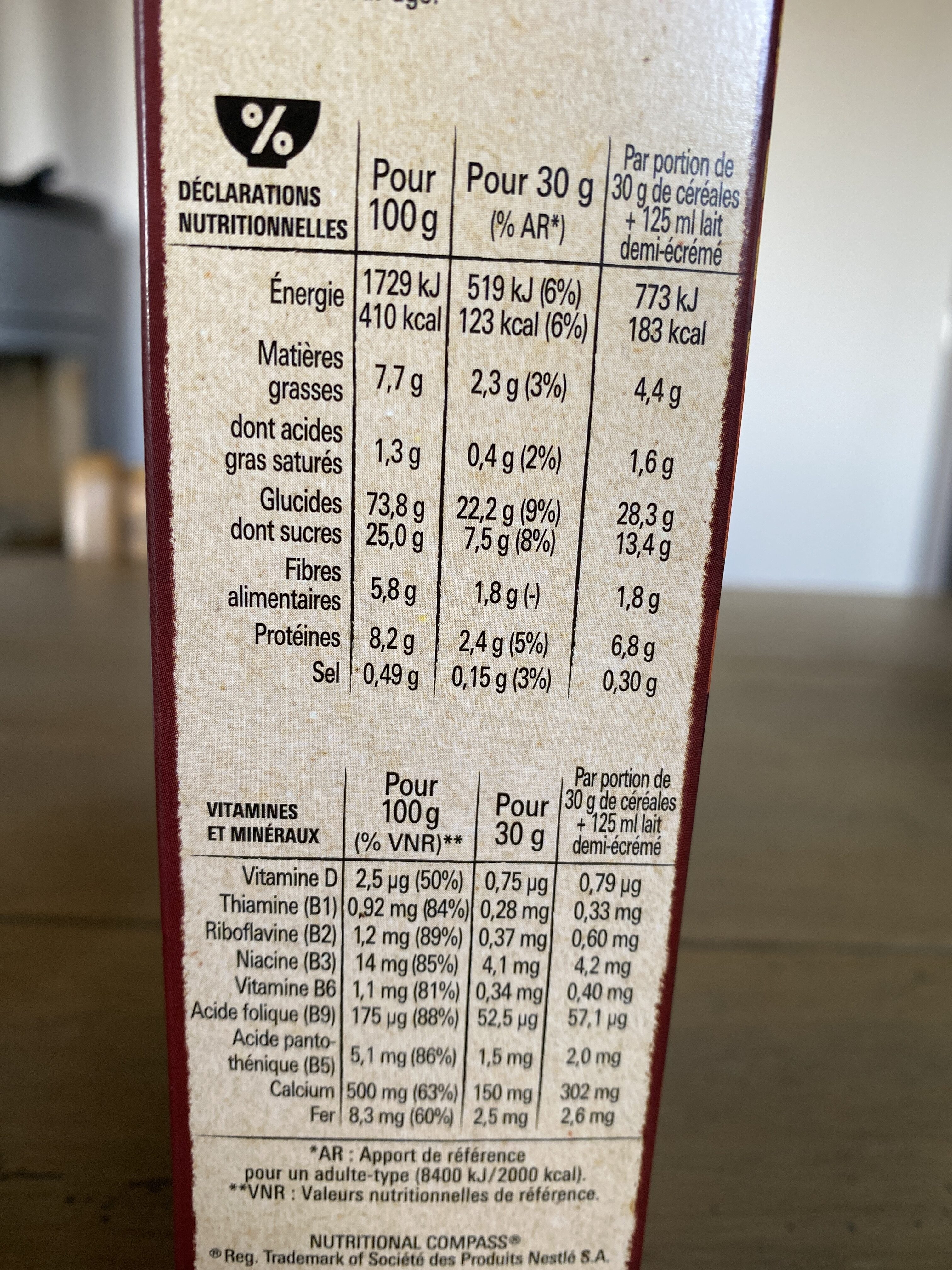 NESTLE LION Céréales 480g - Nutrition facts - fr