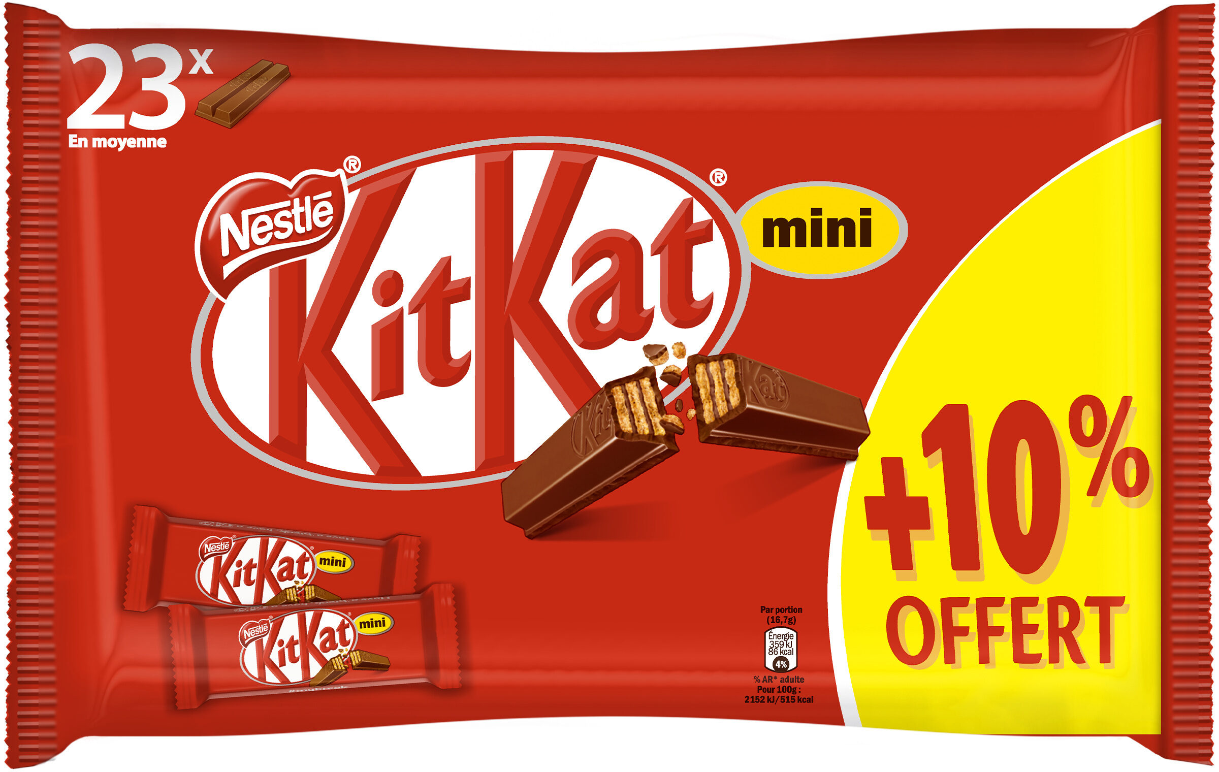 KITKAT Mini Barre au chocolat au Lait, 350g +10%, format promotionnel - Produkt - fr