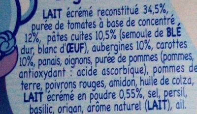 Aubergines, tomates, pâtes - المكونات - fr