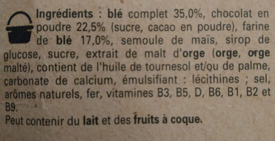 NESTLE CHOCAPIC Céréales 1kg - Ingredienser - fr