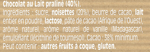 NESTLE DESSERT Praliné - Ingredientes - fr