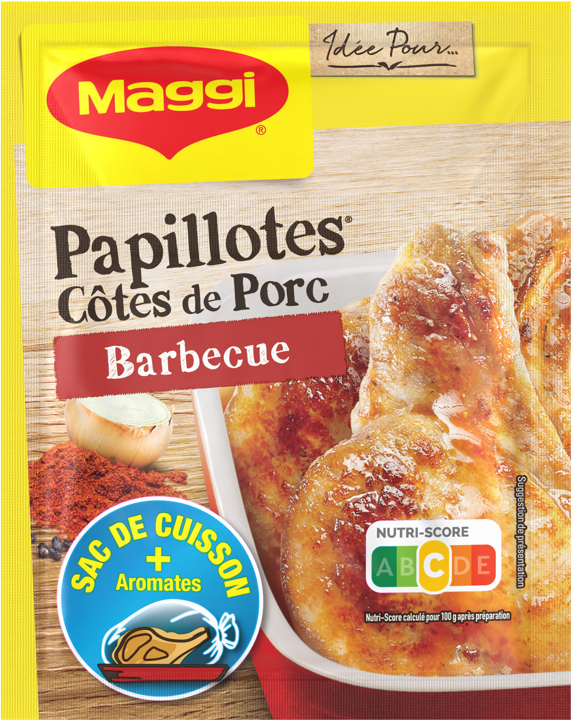 MAGGI Papillotes Côtes de Porc Barbecue 28g - Produit