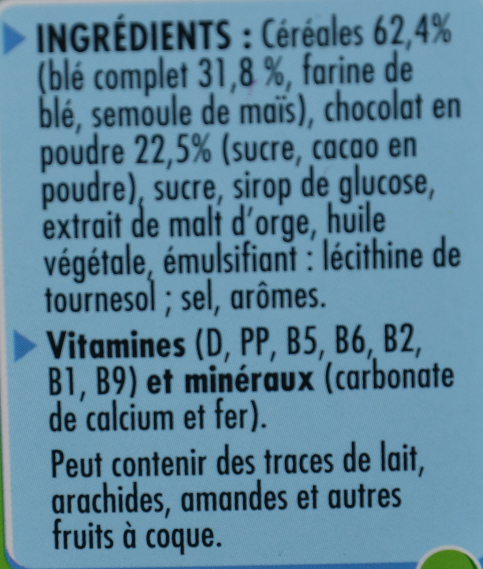 Chocapic (nouvelle recette) - Ingredients - fr