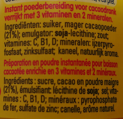 Nestle Nesquik Mini Pack - Ingredienser - fr