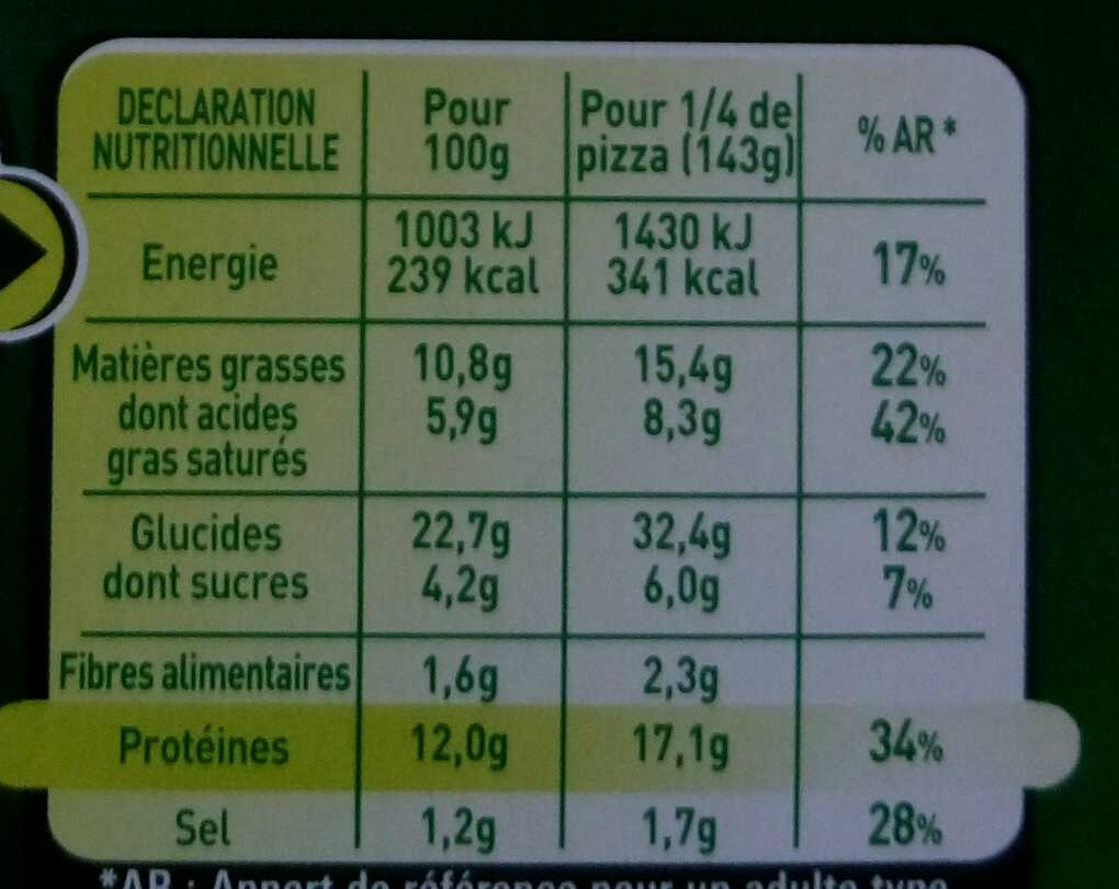 La Grandiosa - Pizza 4 Formaggi - Nutrition facts - fr