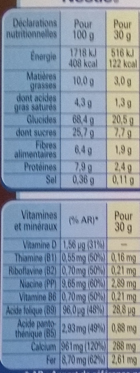 Chocapic Cœur Fondant - Nutrition facts - fr