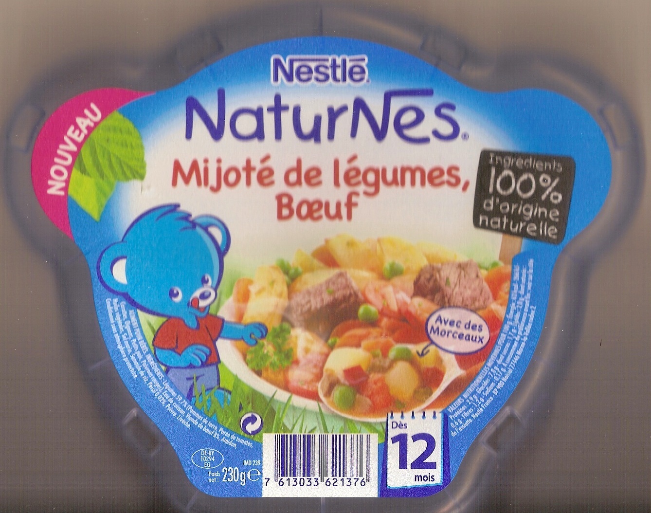 NaturNes Mijoté de légumes, boeuf - Product - fr
