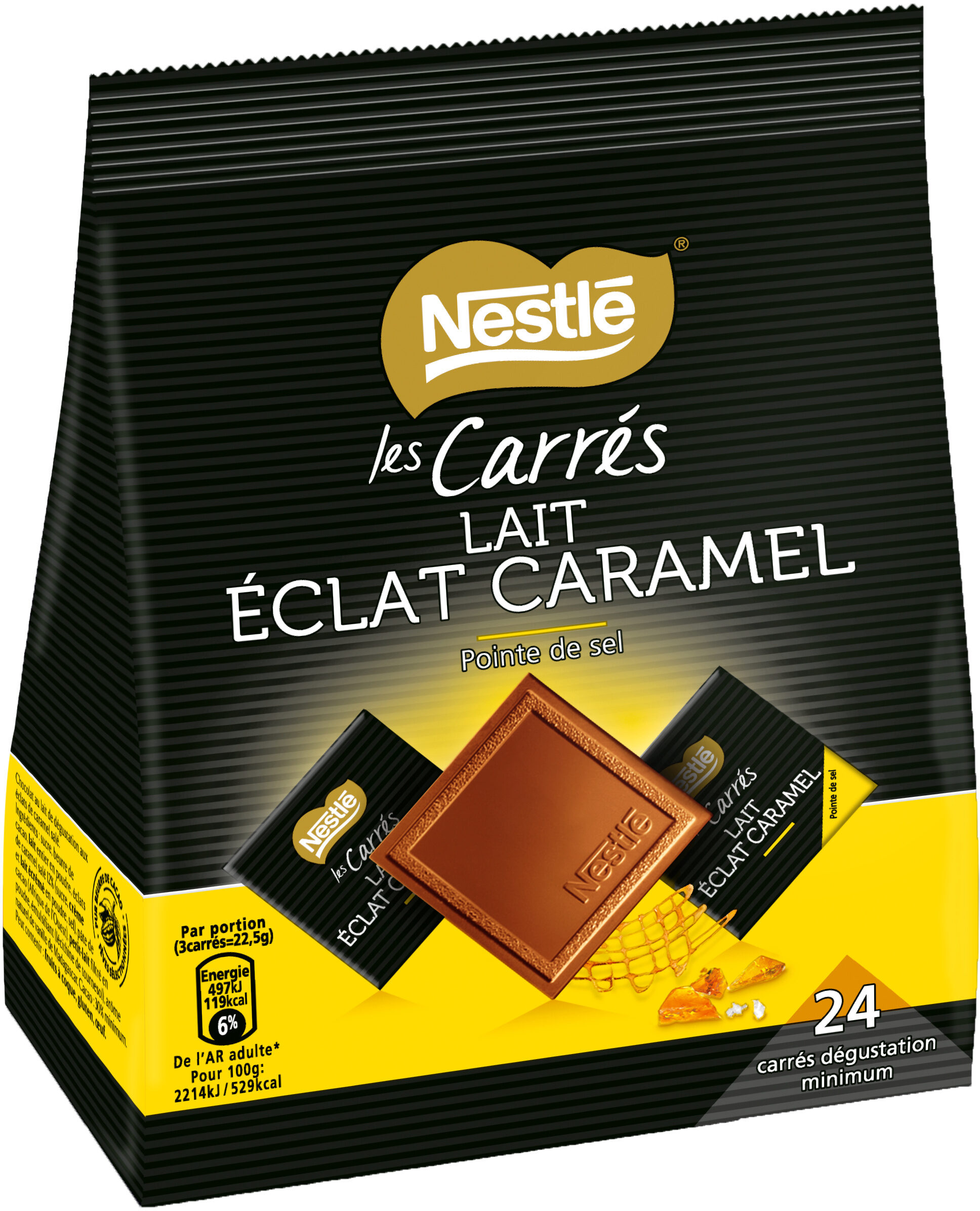 NESTLE LES CARRES Dégustation Lait Caramel Pointe de Sel 200g - Product - fr