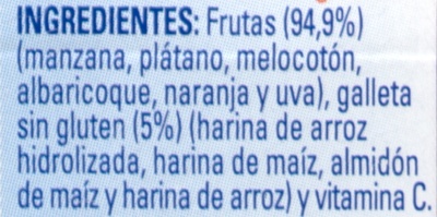 Postre de frutas "Nestlé" 6 frutas con galleta - Ingredienser - es