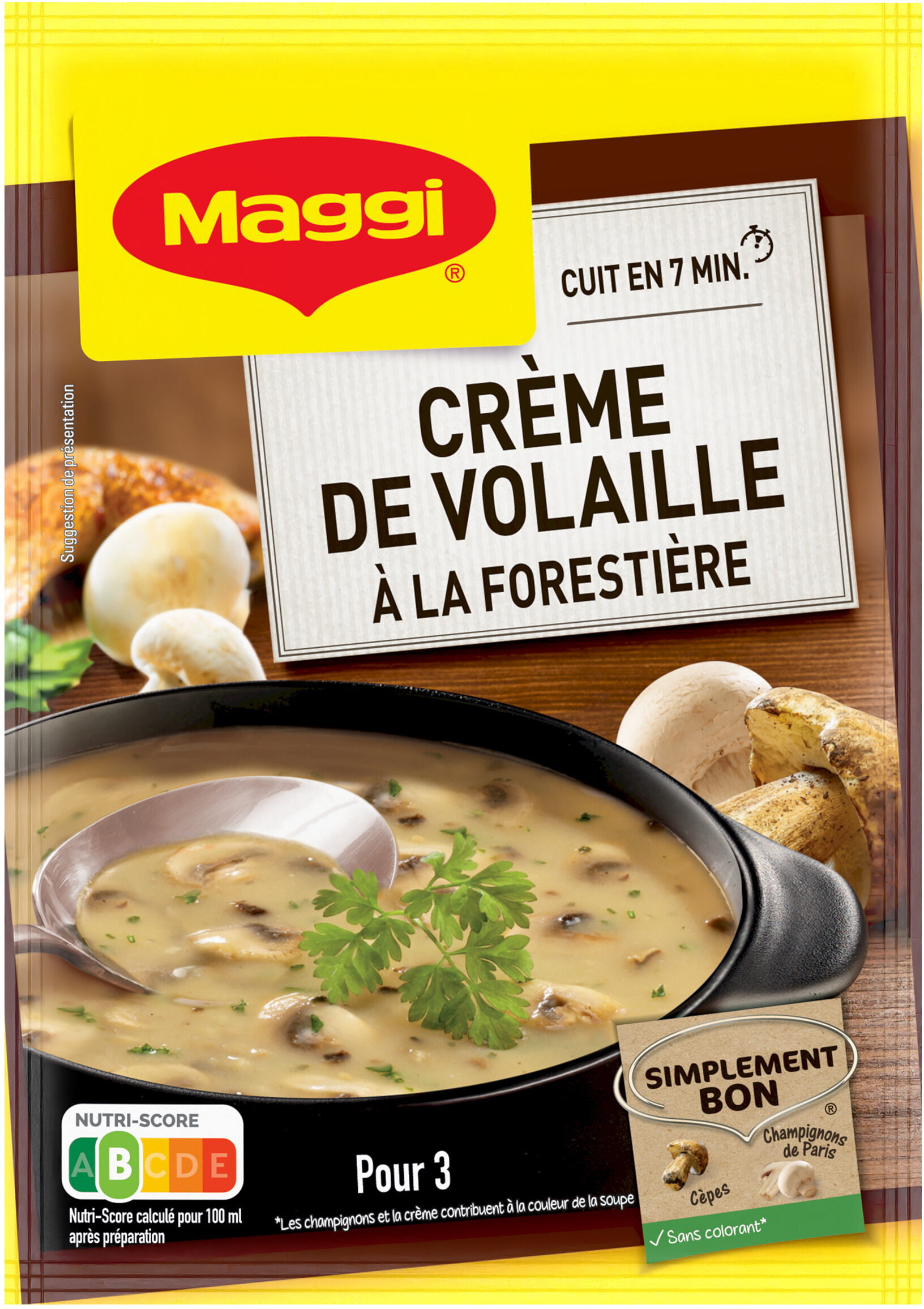 MAGGI Saveur à l'Ancienne Soupe Crème de Volaille à la Forestière 64g - Produit