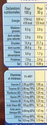 Chocapic choco noisette - Nutrition facts - fr