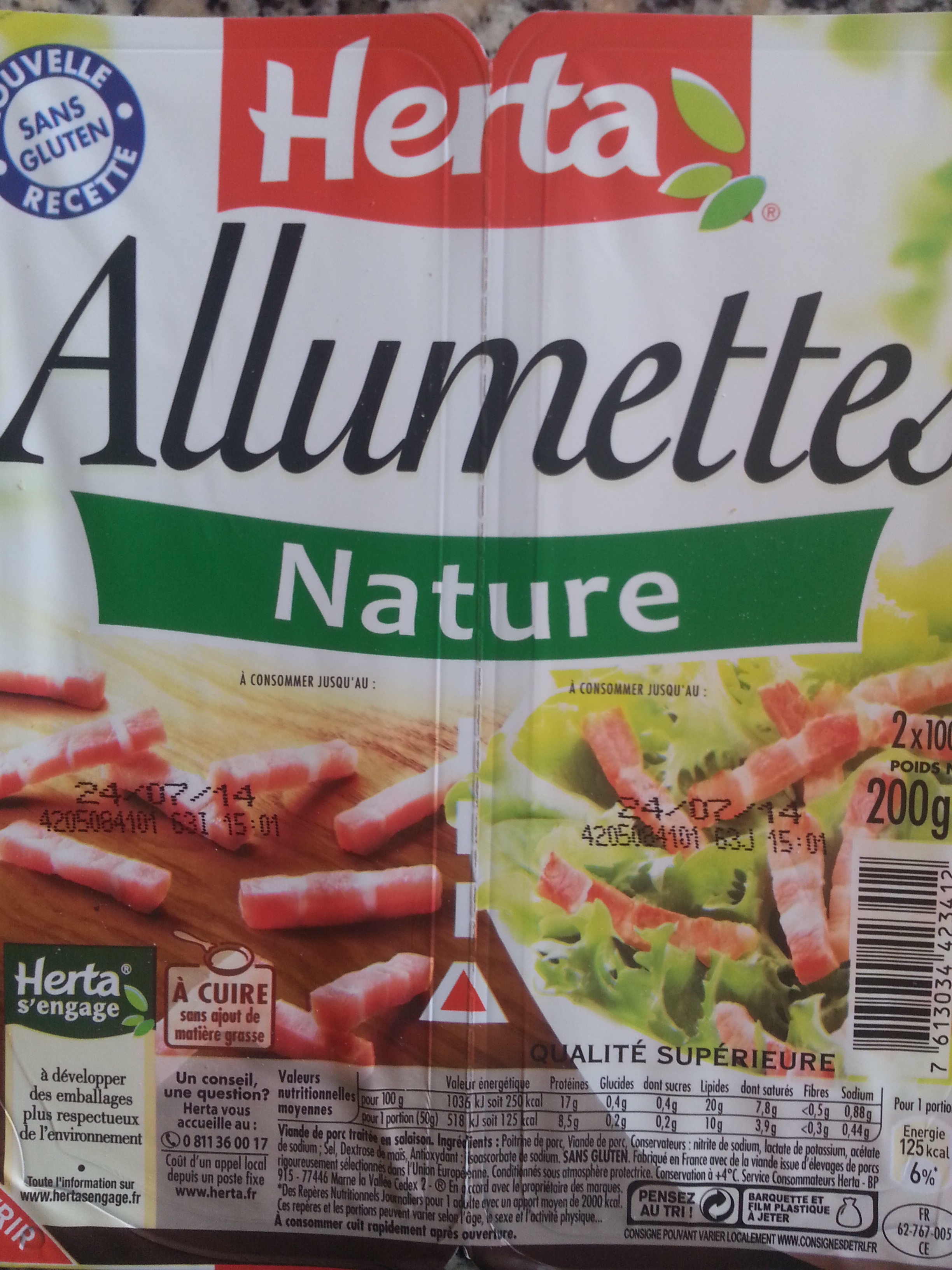 Allumettes Nature - Produit