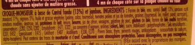 Tendre Croque Chef - Pain aux céréales hutney aux oignons cantal jambon - Ingrédients