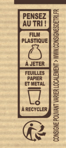 Chocolat noir pour préparation pâtissière - Instrucciones de reciclaje y/o información de embalaje - fr