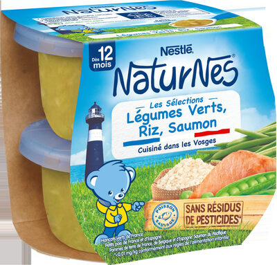 NATURNES Les Sélections Légum Verts,Riz,Saumon-Dès12mois - Produkt - fr