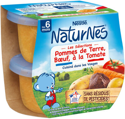 NESTLE NATURNES Les Sélections Pdt, Bœuf à la tomate-2x200g-Dès 6 mois - Produkt - fr