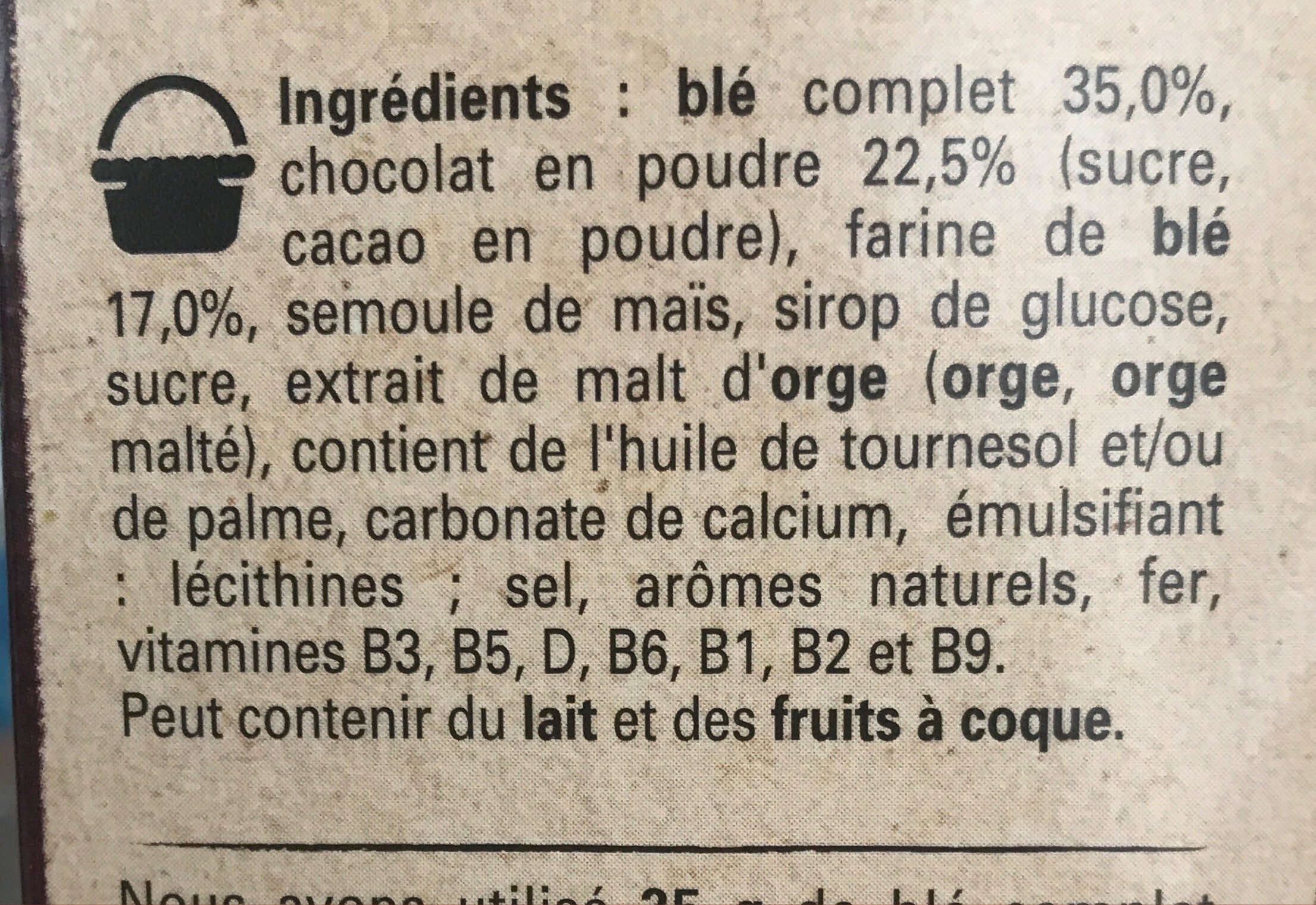 Céréales Chocapic - Ingrédients