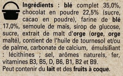 Céréales Chocapic - Ingredients - fr
