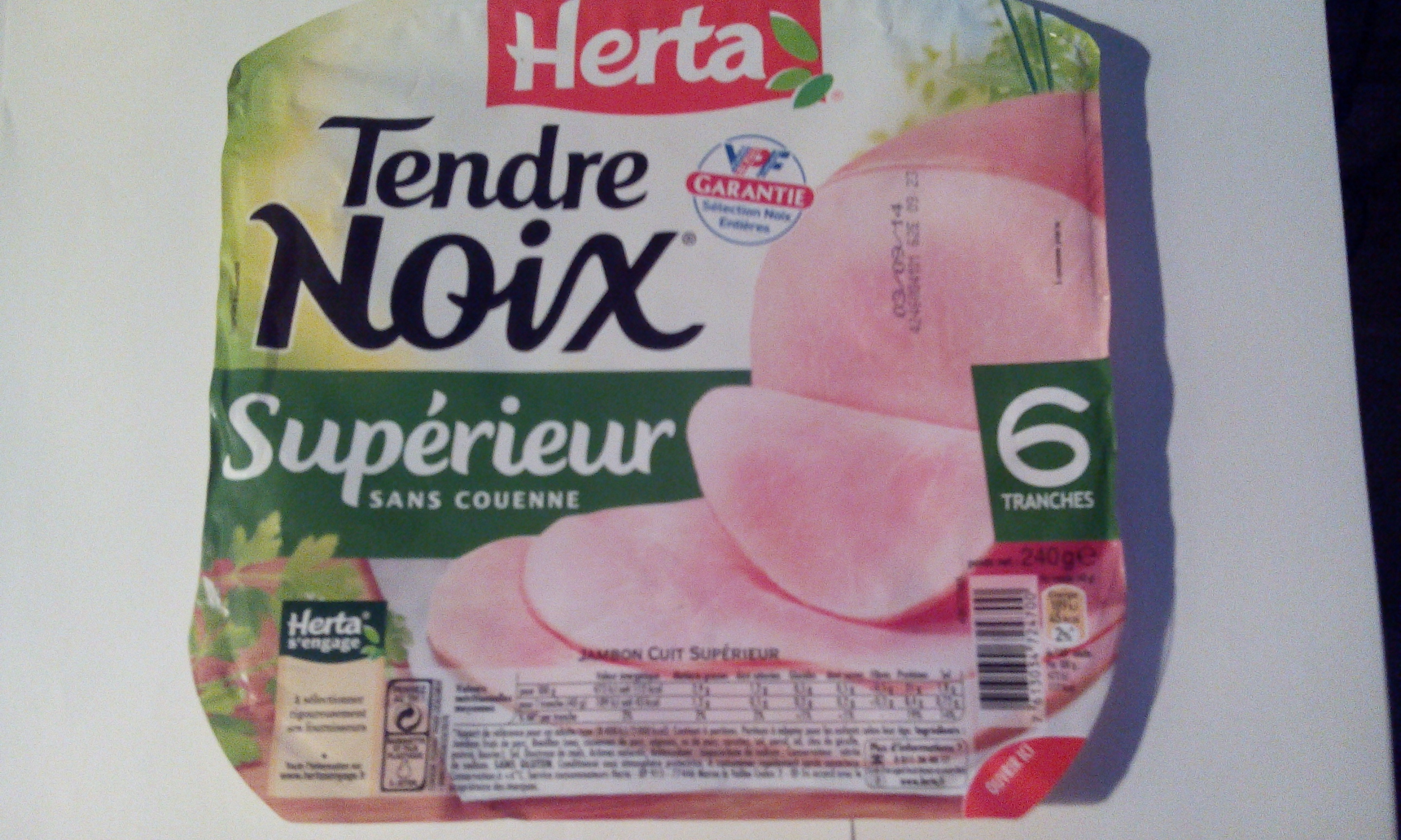 Tendre Noix, Supérieur Sans Couenne (6 Tranches) - Product - fr