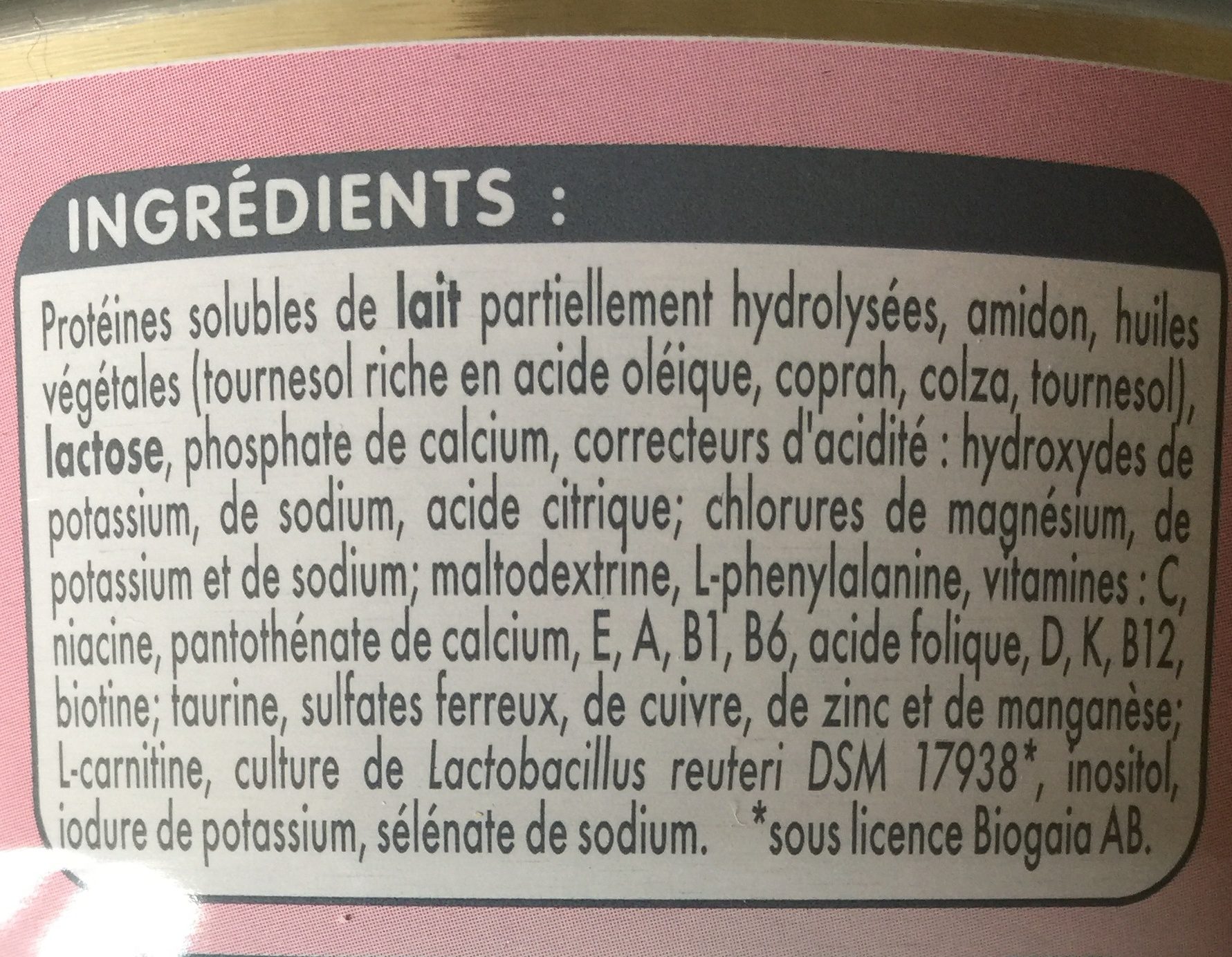 GUIGOZ EXPERT 2EME AGE AR - Ingredientes - fr