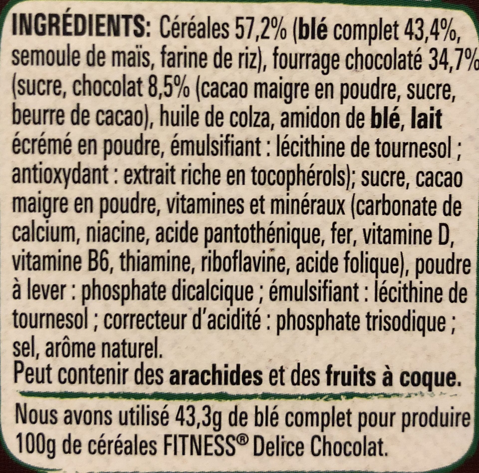 Fitness delice - Ingredients - fr