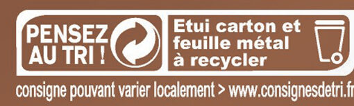 NESTLE L'ATELIER Chocolat au Lait et Nougat 150g - Instrucciones de reciclaje y/o información de embalaje - fr