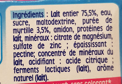 P'tit Brassé Myrtille - Ingredientes - fr