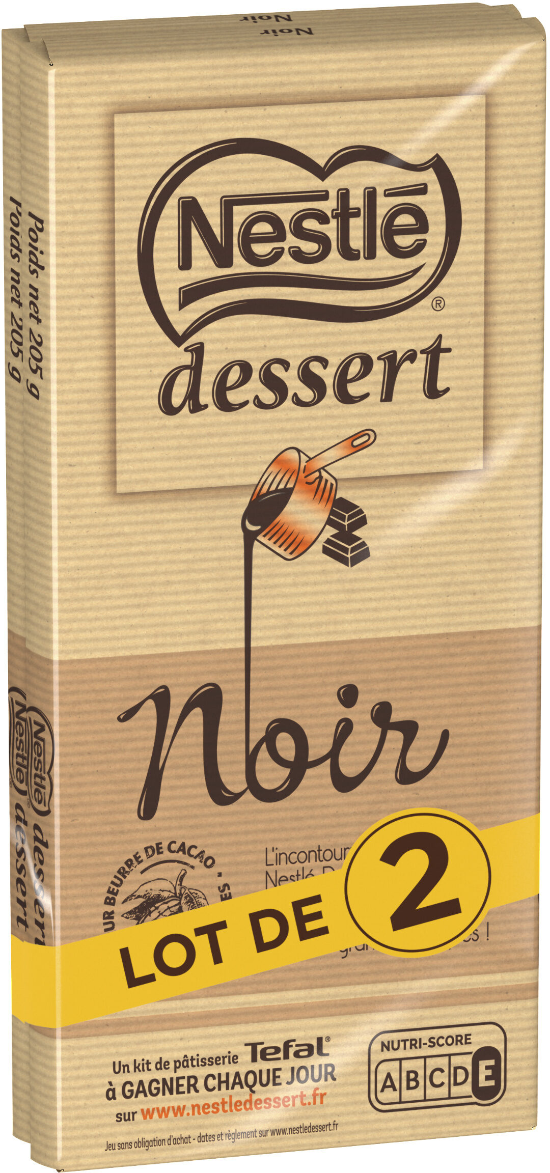 chocolat NESTLE DESSERT Noir 2X205g - Produit
