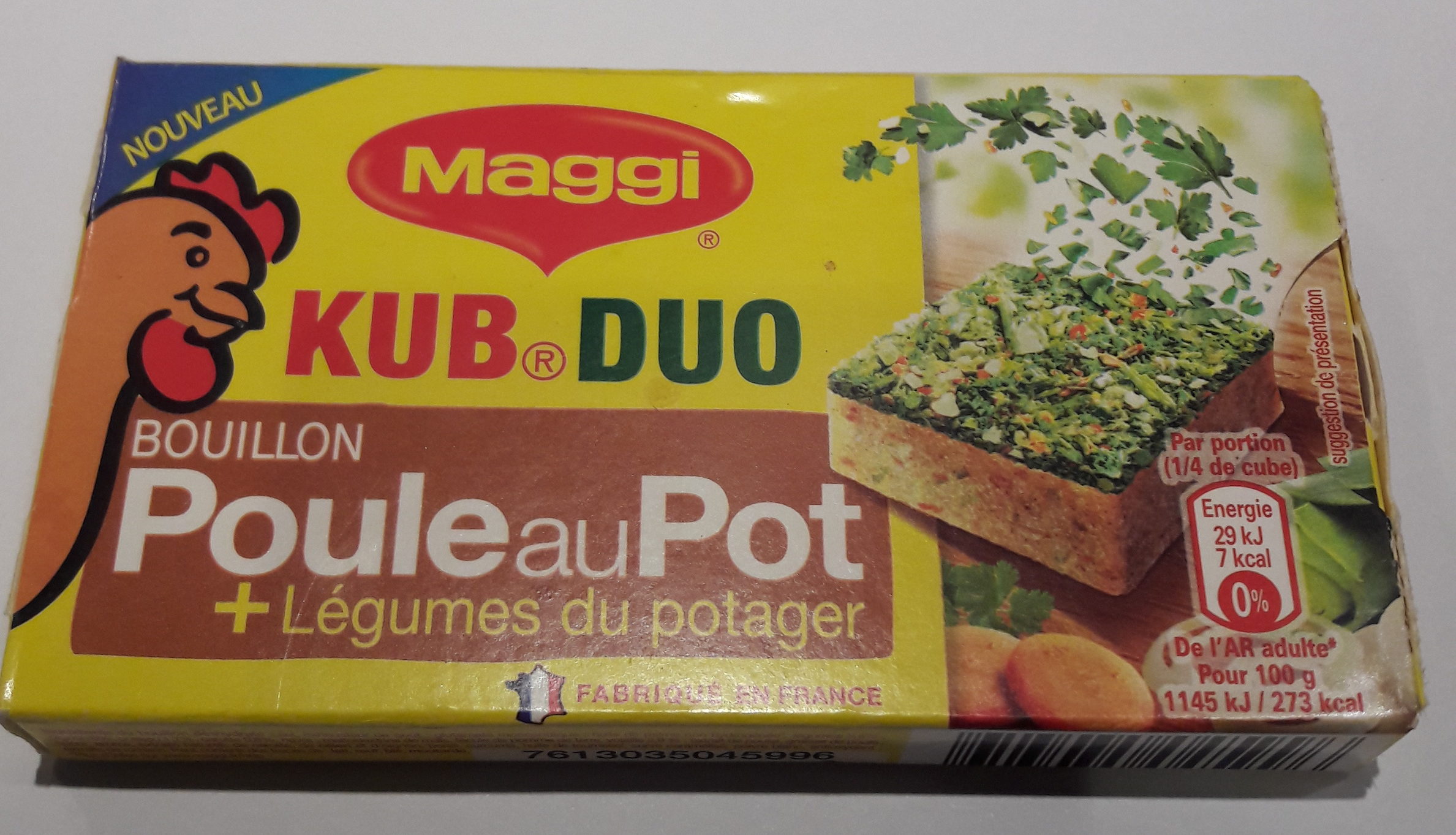 Kub Duo - Bouillon de Poule au Pot + Légumes du Potager - Produit