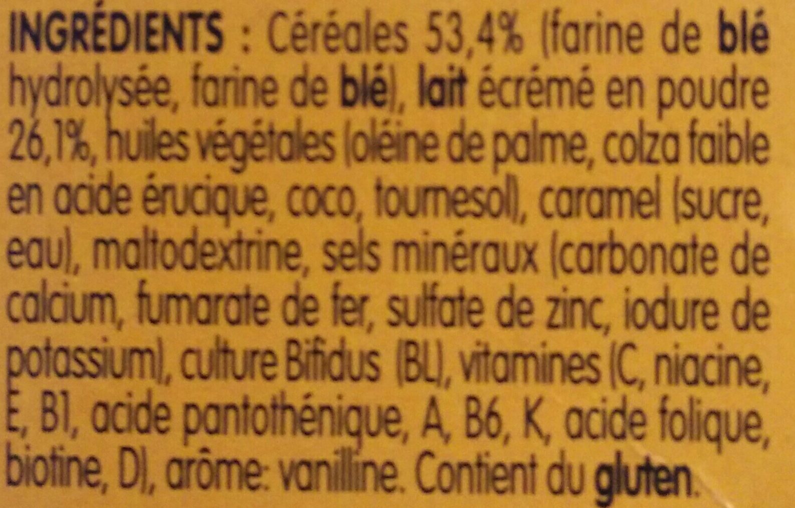 Cerelac - Ingrediënten - fr
