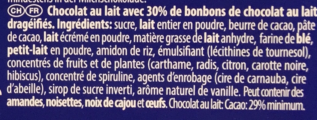 Chocolat Smarties - Zutaten - fr