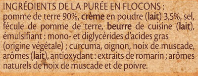 MOUSLINE Purée Crème Muscade (3x65g) - Ingrédients