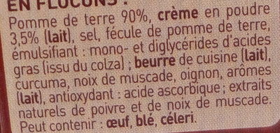 MOUSLINE Purée Crème Muscade Format Individuel (4x31,25g) - Ingredients - fr