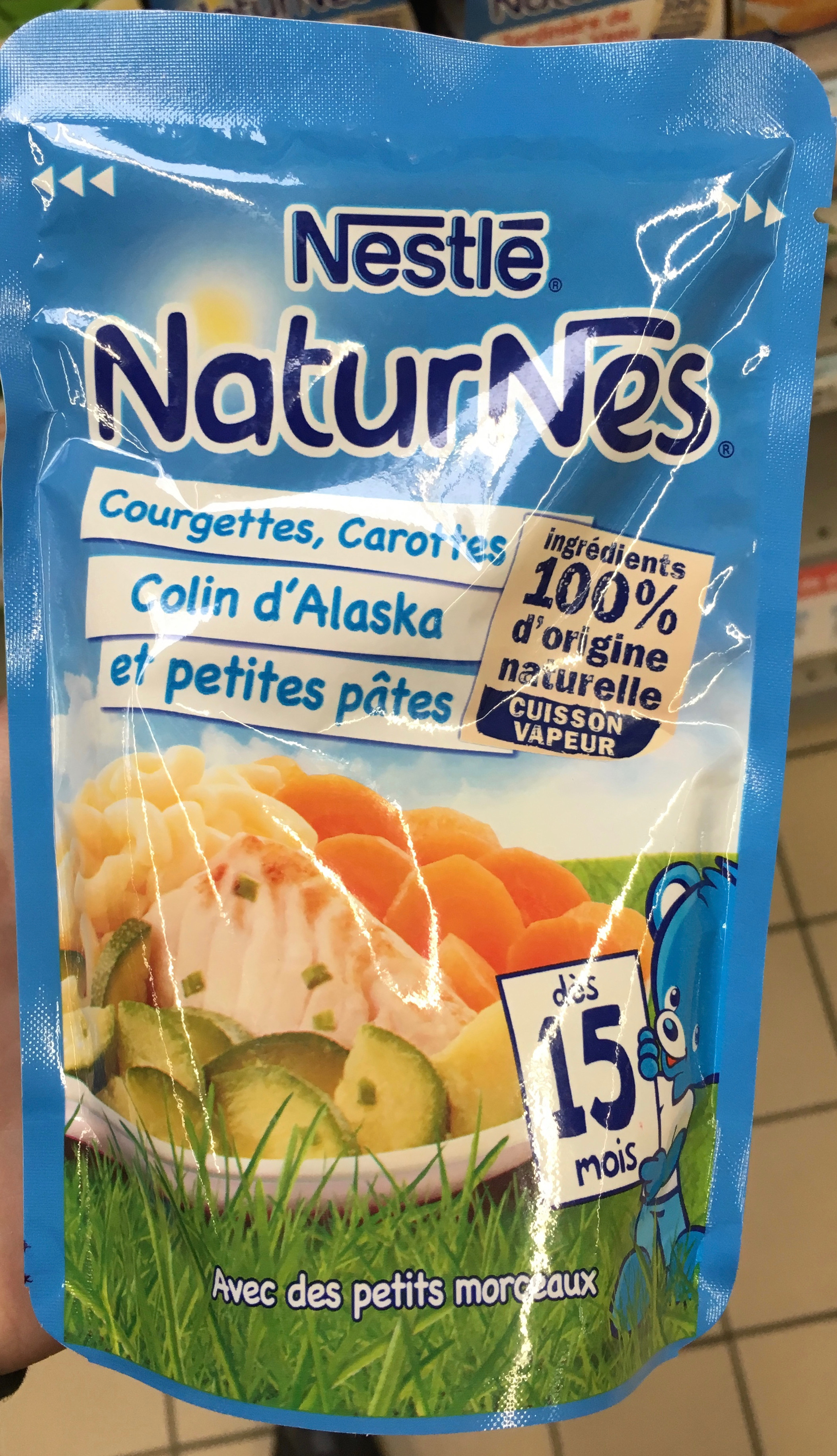 NaturNes Courgettes, Carottes, Colin d'Alaska et petites pâtes - نتاج - fr