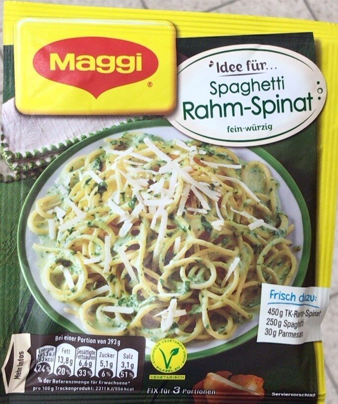 Spaghetti Rahm-Spinat - Prodotto - en