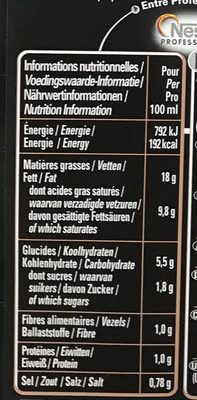 Liquide Sauce Crémeuse aux Champignons - Nutrition facts - fr
