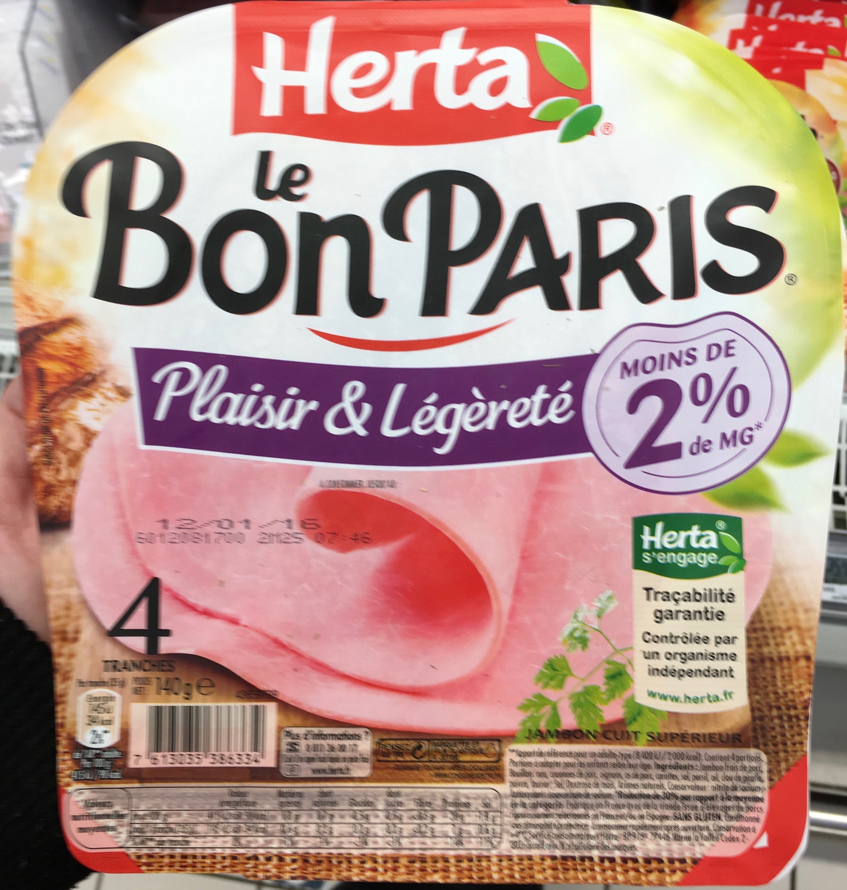 Le Bon Paris Plaisir & Légèreté (Moins de 2% de MG) - Product - fr