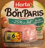 Le Bon Paris -25% de sel (6+3 gratuites) - Produit